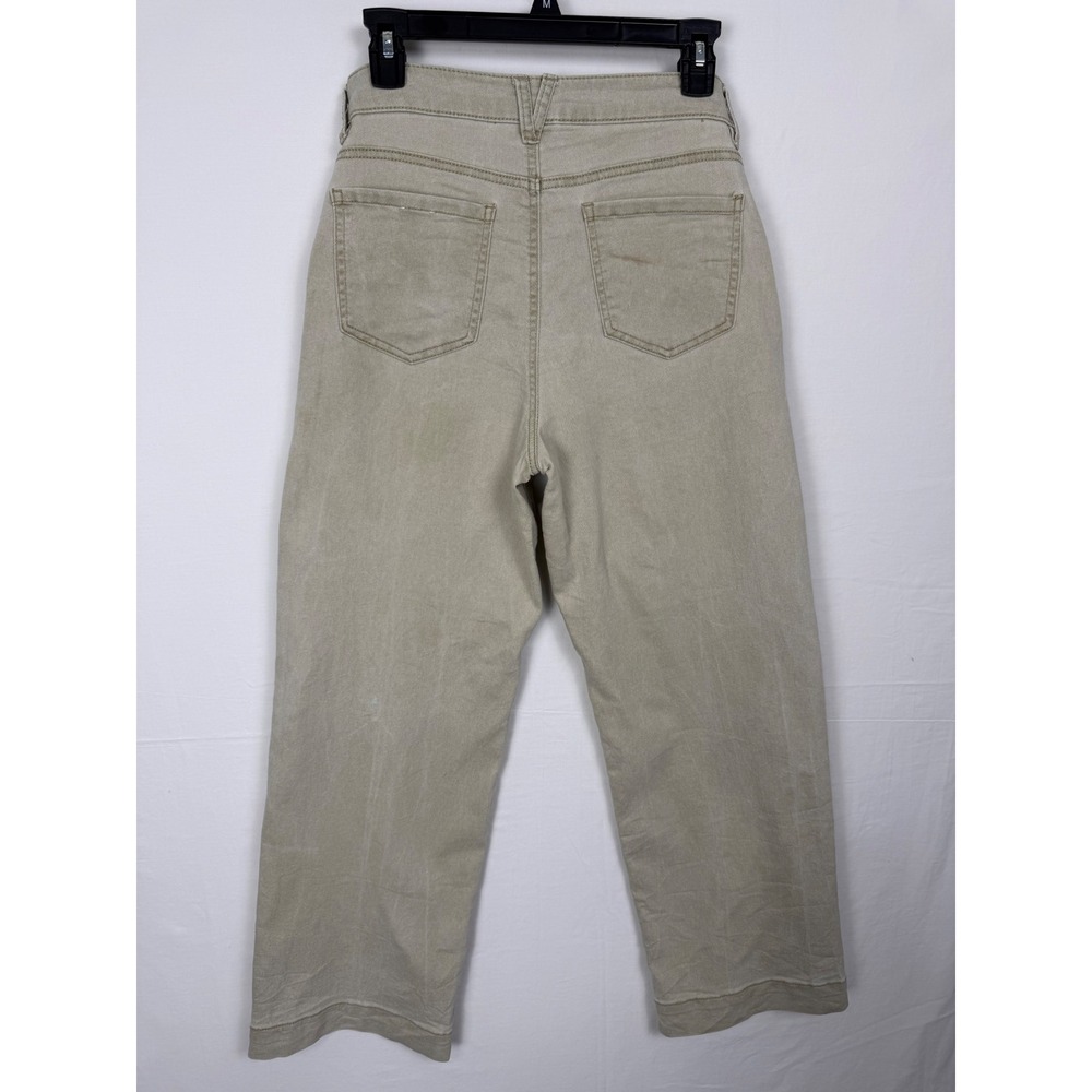 d.jeans Wide Leg Utility Pants Womens 4 Tan Good Stretch Patch Pocket Khaki - Picture 13 of 15